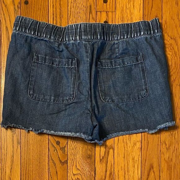 Ann taylor Loft denim drawstring‎ waist Shorty shorts - Picture 4 of 5